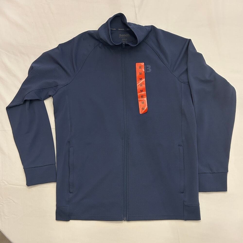 Bench Urbanwear Men's Medium Navy Blue Zip-Up Jacket | Gorpcore Tech-Wear